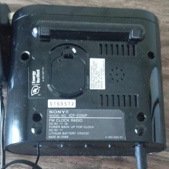 Sony ICF-C05iP, iPhone/iPod Dock, Clock FM Radio Speaker Original AC Adapter - Picture 4 of 4